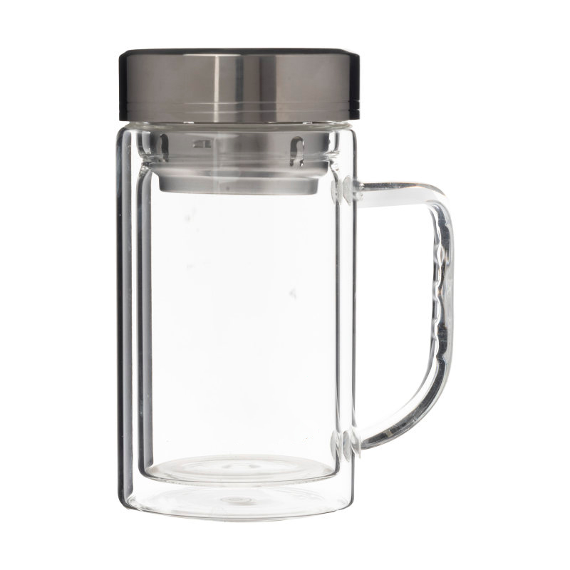 لیوان دمنوش دوجداره پیرکس دسته دار اصلی